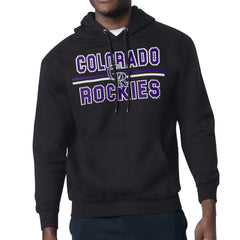 Colorado Rockies Starter Team Mesh Print Graphic Pullover Hoodie - Black - MLB Lifestyle