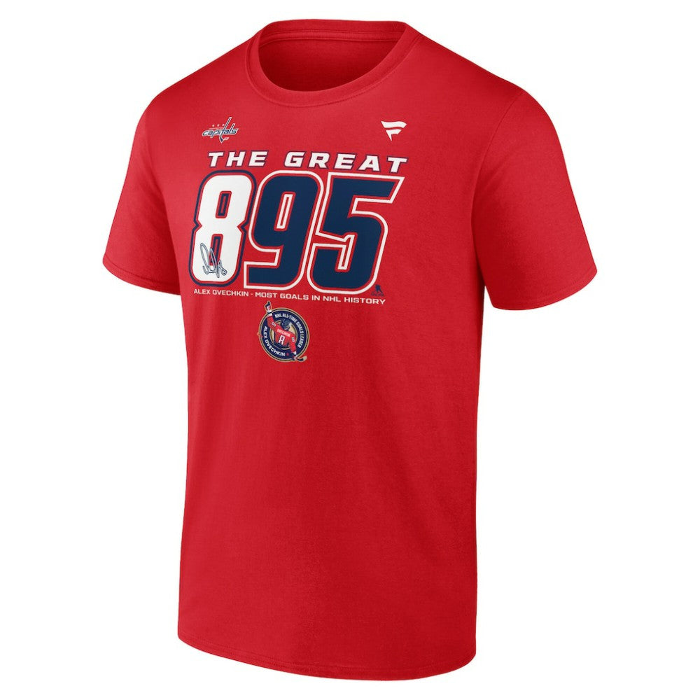 Alexander Ovechkin Washington Capitals NHL All-Time Leading Goal Scorer 895 T-Shirt - Red - NHL 202984226