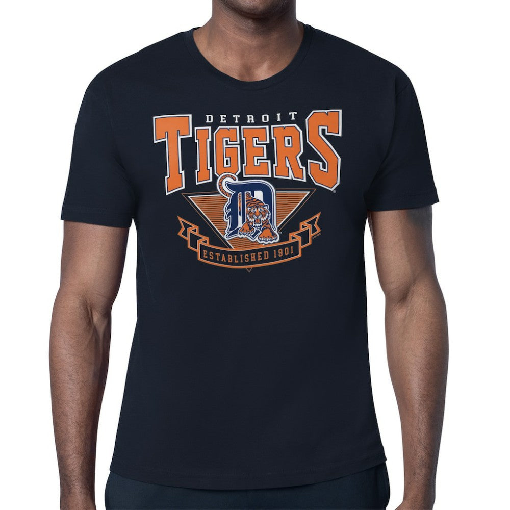 Detroit Tigers Starter ‘80s Inspired T-Shirt - Navy - MLB Discount