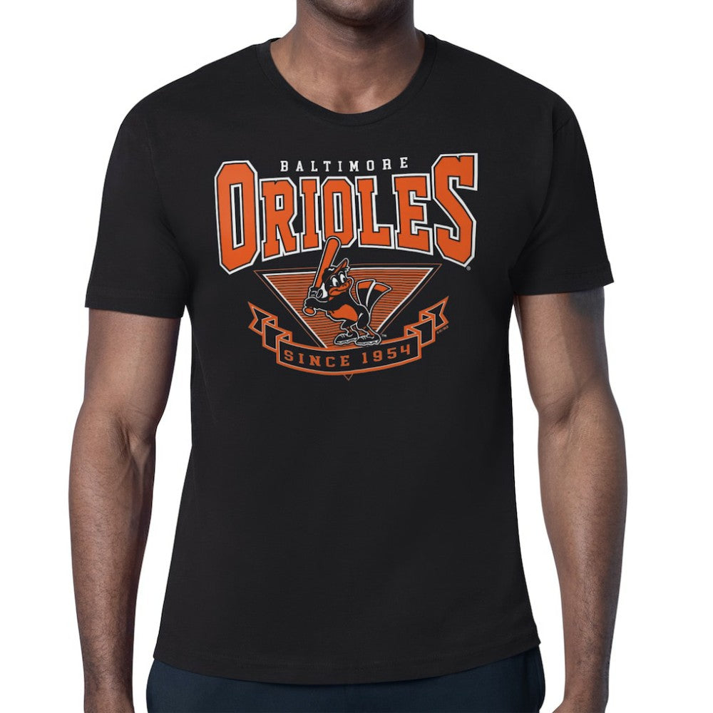 Baltimore Orioles Starter ‘80s Inspired T-Shirt - Black - MLB Lifestyle