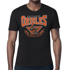 Baltimore Orioles Starter ‘80s Inspired T-Shirt - Black - MLB Lifestyle