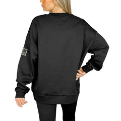 Indianapolis Colts Gameday Couture Women's Oversized Players Only Black Label Pullover Sweatshirt Black