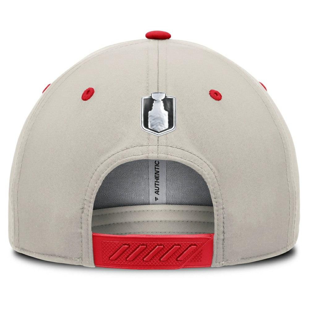 Washington Capitals Fanatics 2025 Stanley Cup Playoffs Locker Room Trucker Adjustable Hat - Red/Gray - NHL 202986026