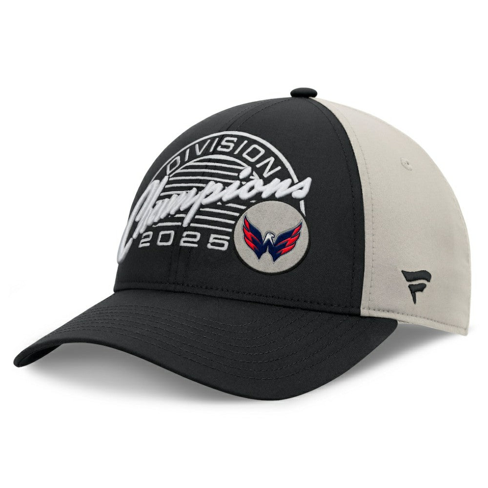 Washington Capitals Fanatics 2025 Metropolitan Division Champions Locker Room Adjustable Hat - Black/Gray - NHL 202986055