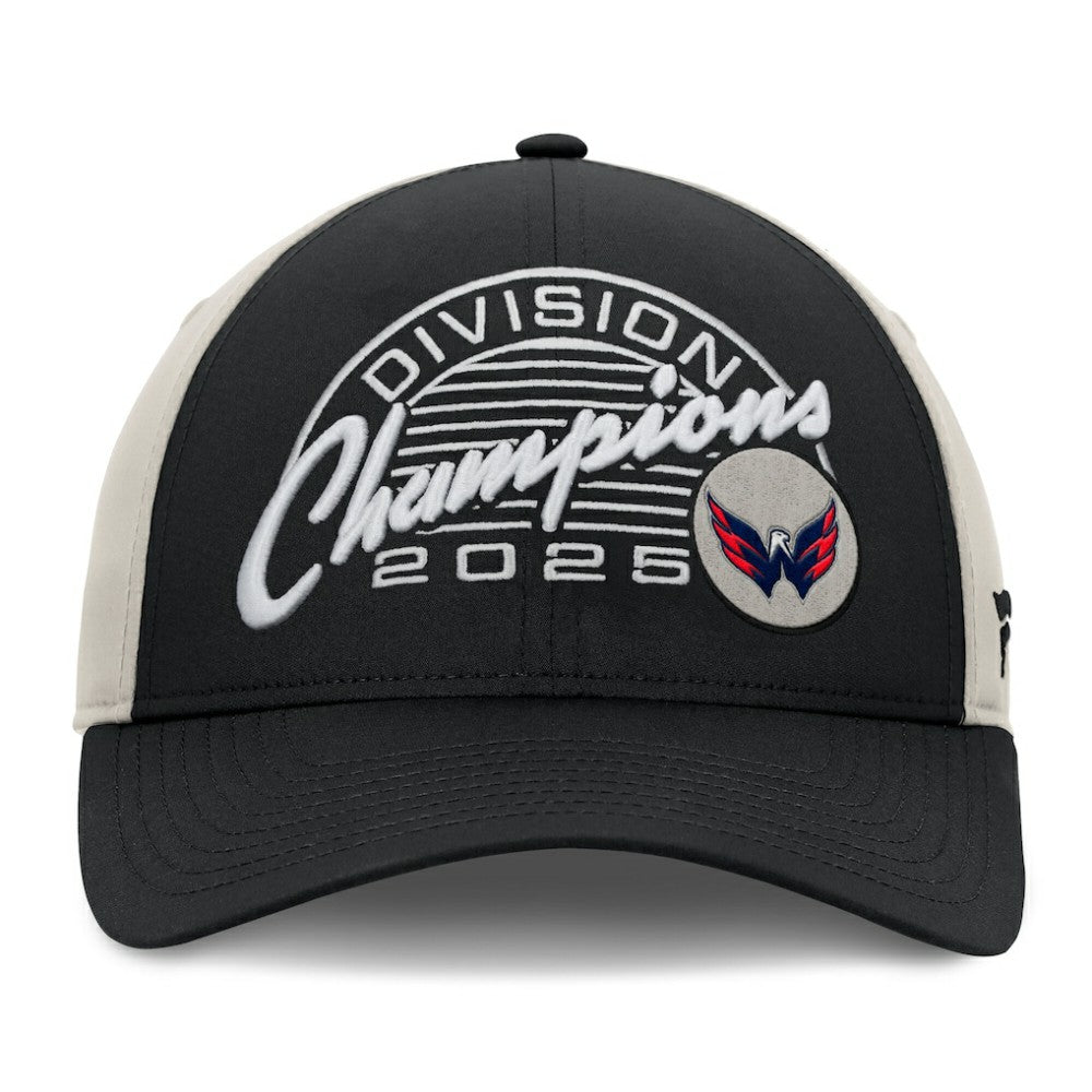 Washington Capitals Fanatics 2025 Metropolitan Division Champions Locker Room Adjustable Hat - Black/Gray - NHL 202986055