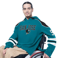 San Jose Sharks G-III Sports by Carl Banks Adaptive Wear Lord Stanley Hooded Long Sleeve Sweatshirt - Teal - NHL 202986073