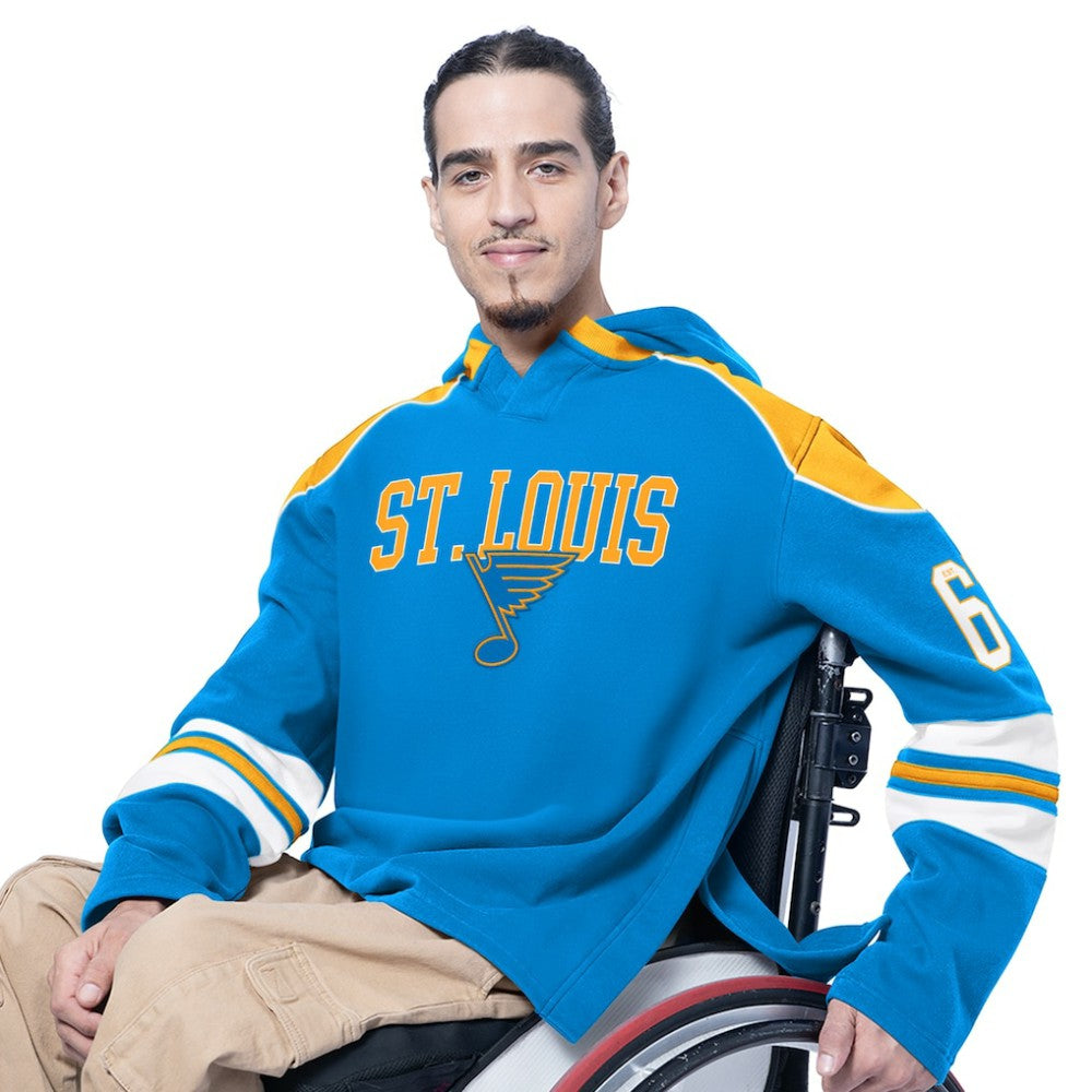 St. Louis Blues G-III Sports by Carl Banks Adaptive Wear Lord Stanley Hooded Long Sleeve Sweatshirt - Blue - NHL 202986075