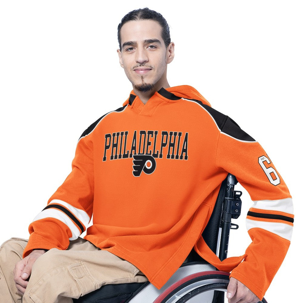 Philadelphia Flyers G-III Sports by Carl Banks Adaptive Wear Lord Stanley Hooded Long Sleeve Sweatshirt - Orange - NHL 202986079