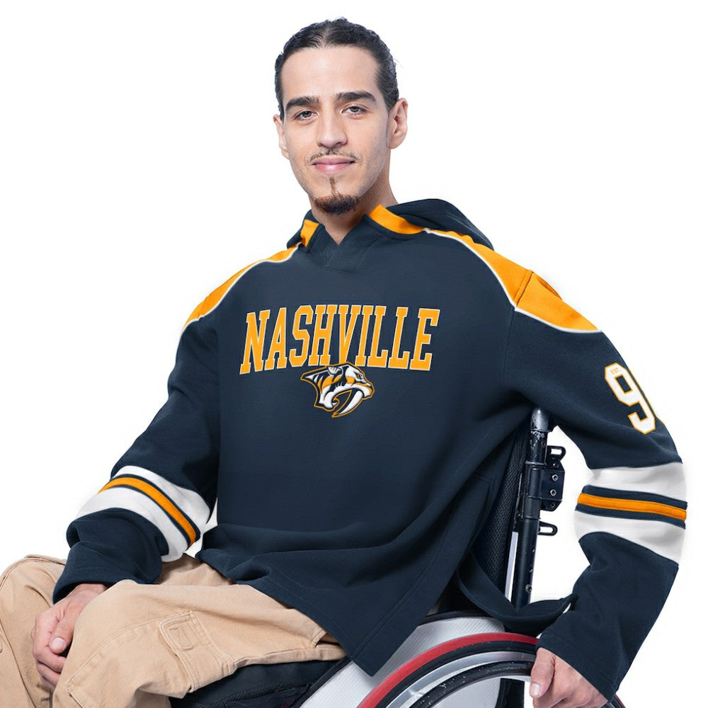 Nashville Predators G-III Sports by Carl Banks Adaptive Wear Lord Stanley Hooded Long Sleeve Sweatshirt - Navy - NHL 202986082