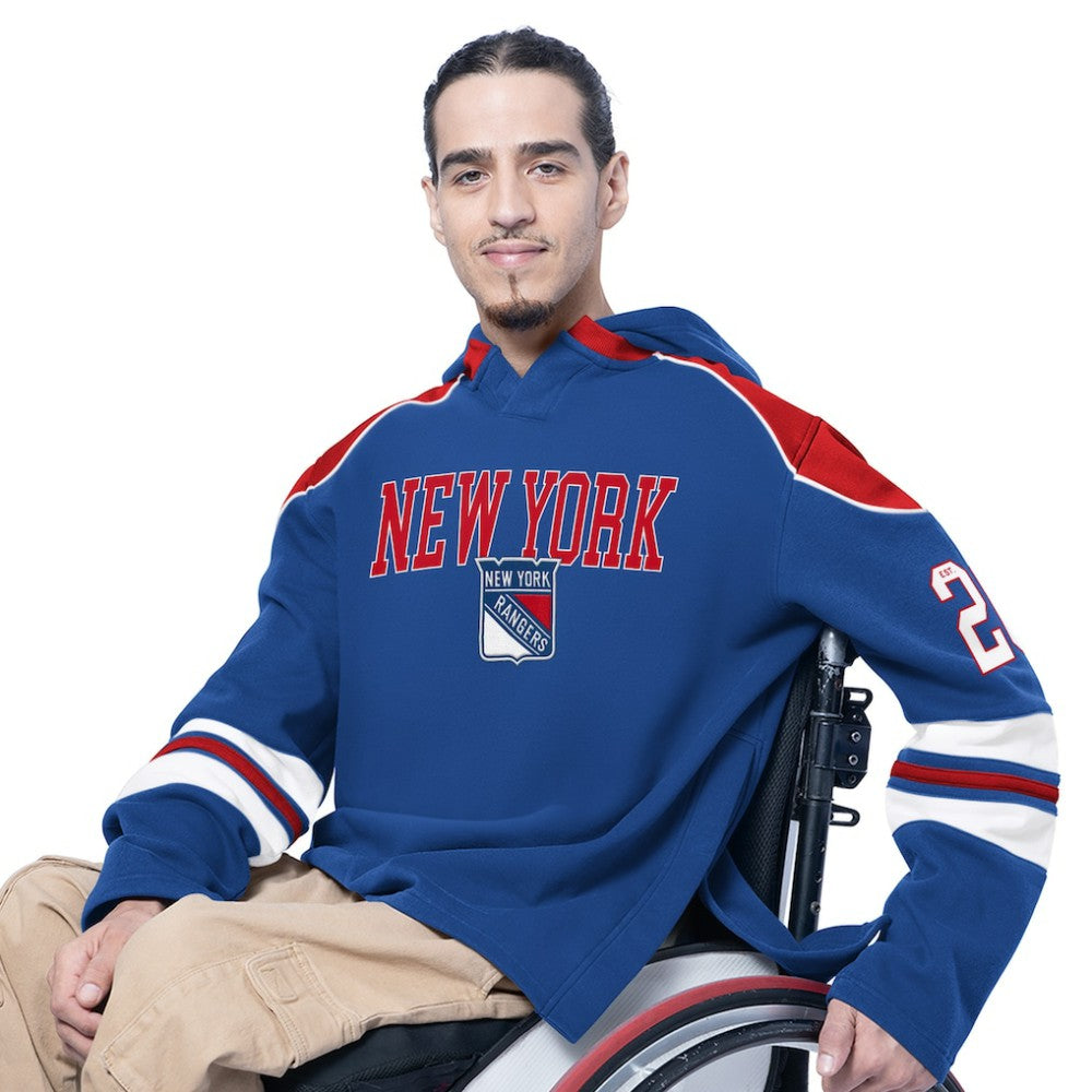 New York Rangers G-III Sports by Carl Banks Adaptive Wear Lord Stanley Hooded Long Sleeve Sweatshirt - Royal - NHL 202986087