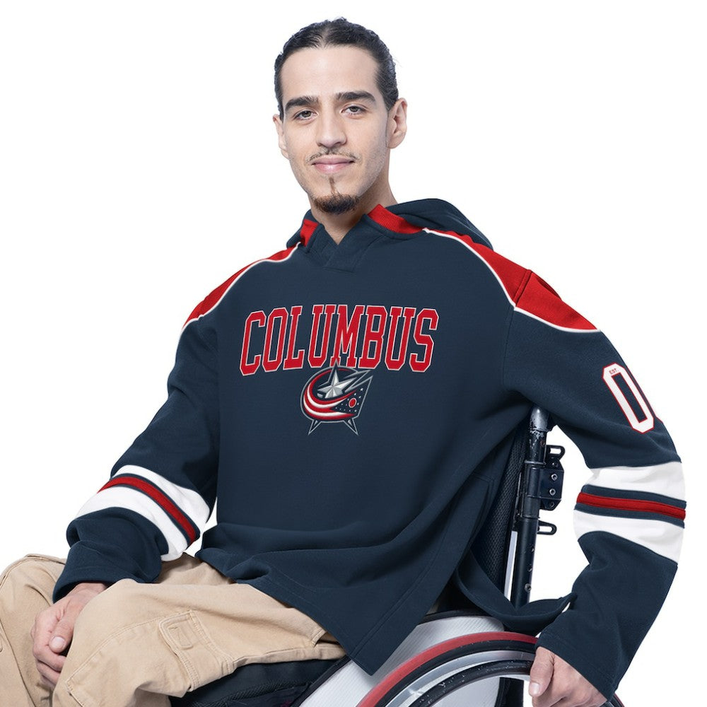 Columbus Blue Jackets G-III Sports by Carl Banks Adaptive Wear Lord Stanley Hooded Long Sleeve Sweatshirt - Navy - NHL 202986096