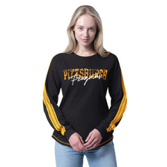 Pittsburgh Penguins G-III 4Her by Carl Banks Women's Advantage Thermal Long-Sleeve Tri-Blend T-Shirt - Black - NHL 202986127