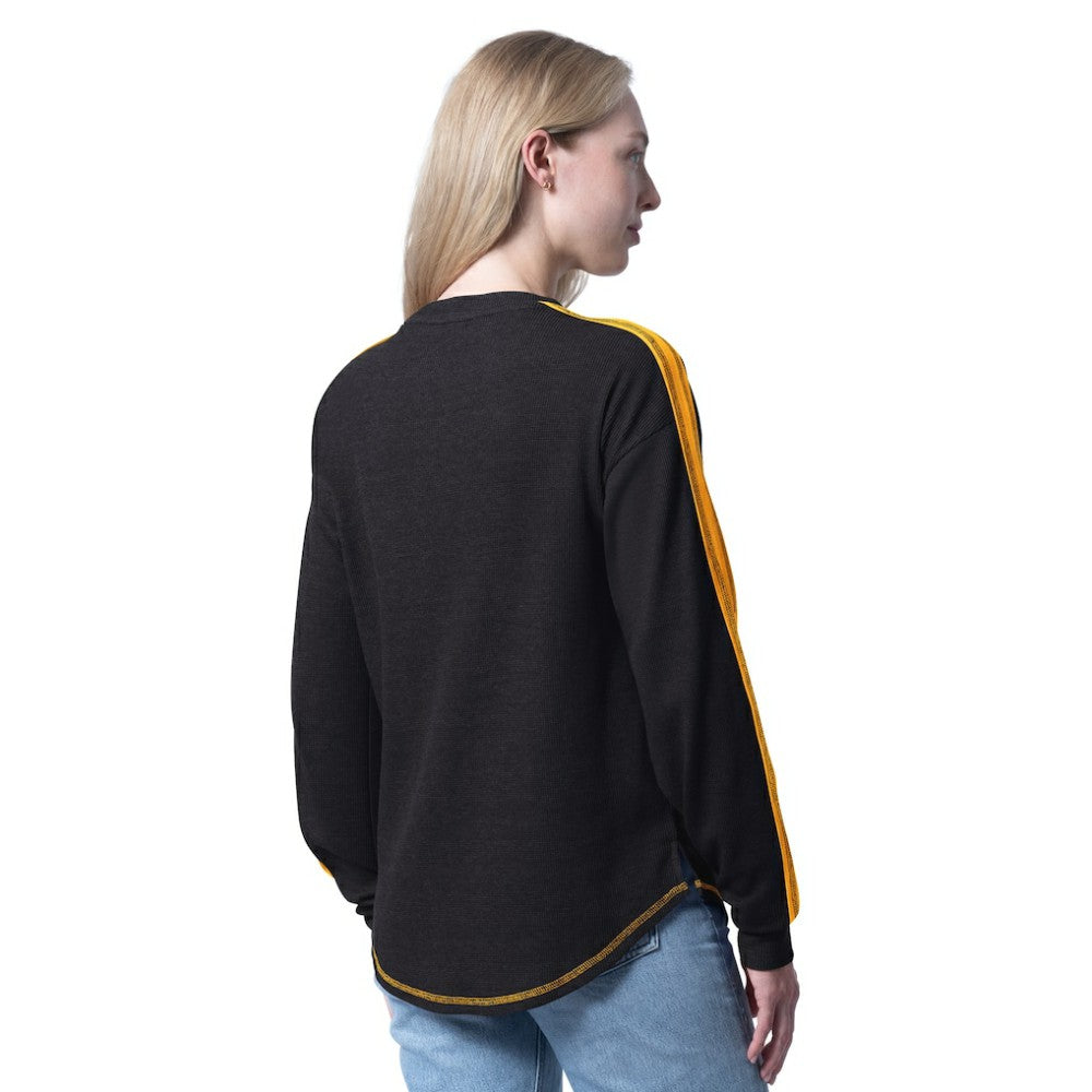 Pittsburgh Penguins G-III 4Her by Carl Banks Women's Advantage Thermal Long-Sleeve Tri-Blend T-Shirt - Black - NHL 202986127