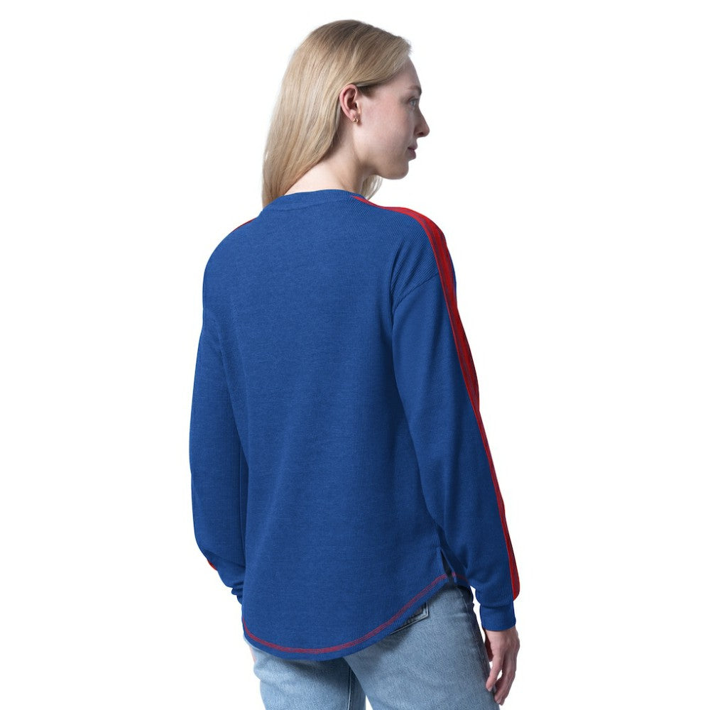 New York Rangers G-III 4Her by Carl Banks Women's Advantage Thermal Long-Sleeve Tri-Blend T-Shirt - Blue - NHL 202986132