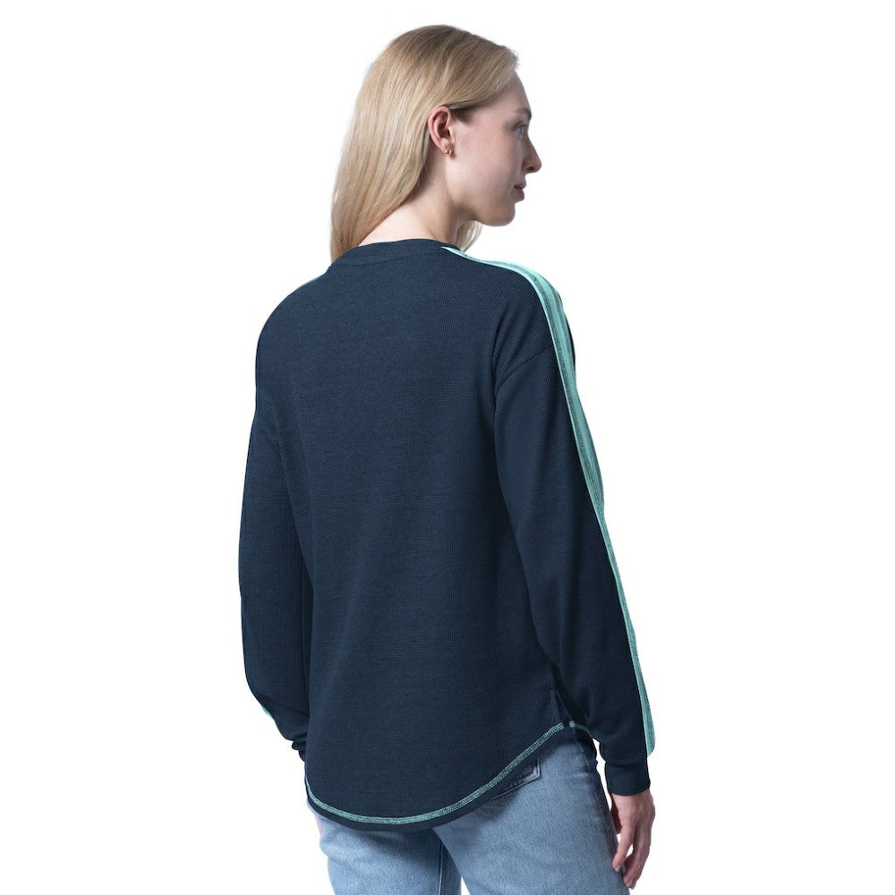 Seattle Kraken G-III 4Her by Carl Banks Women's Advantage Thermal Long-Sleeve Tri-Blend T-Shirt - Deep Sea Blue - NHL 202986134