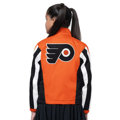 Philadelphia Flyers Starter Girls Key Player Half Zip Jacket - Orange/Black - NHL 202986139