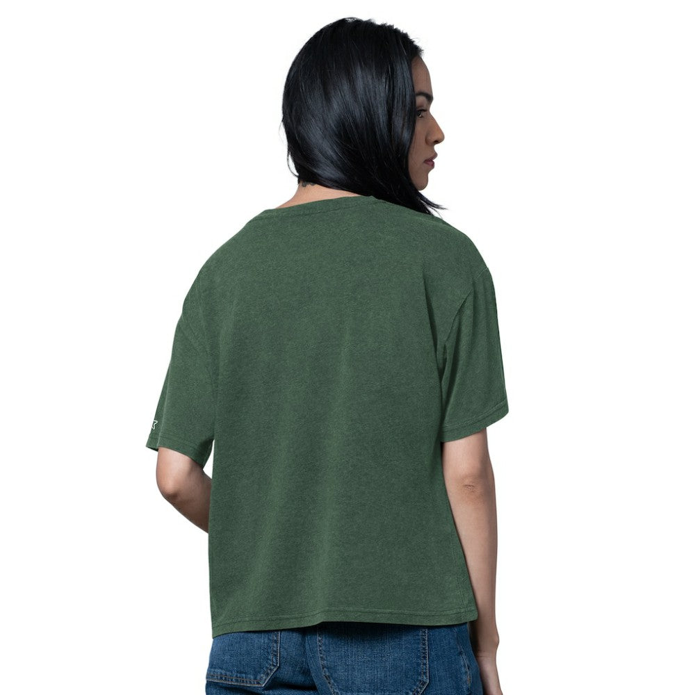 Minnesota Wild Starter Women's Oversized Hall of Fame T-Shirt - Heather Green - NHL 202986146