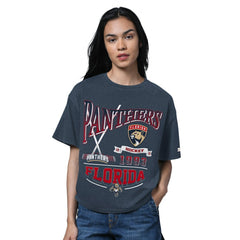 Florida Panthers Starter Women's Oversized Hall of Fame T-Shirt - Heather Navy - NHL 202986148