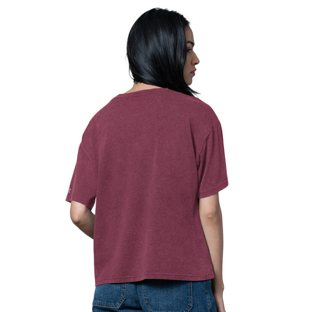 Colorado Avalanche Starter Women's Oversized Hall of Fame T-Shirt - Heather Burgundy - NHL 202986150