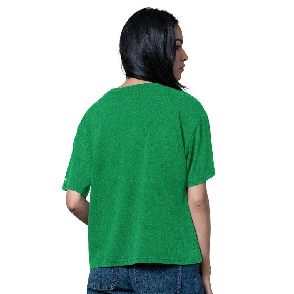 Dallas Stars Starter Women's Oversized Hall of Fame T-Shirt - Heather Kelly Green - NHL 202986156