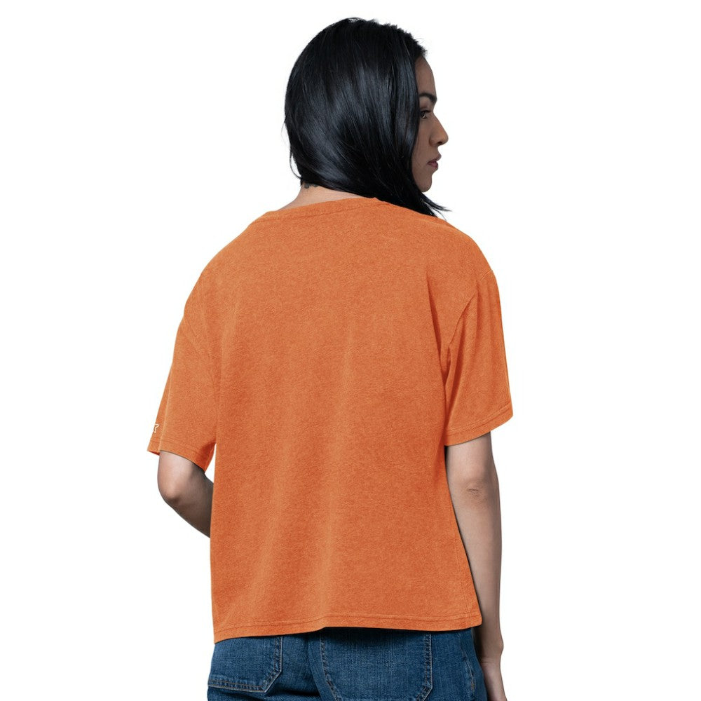 Philadelphia Flyers Starter Women's Oversized Hall of Fame T-Shirt - Heather Orange - NHL 202986159