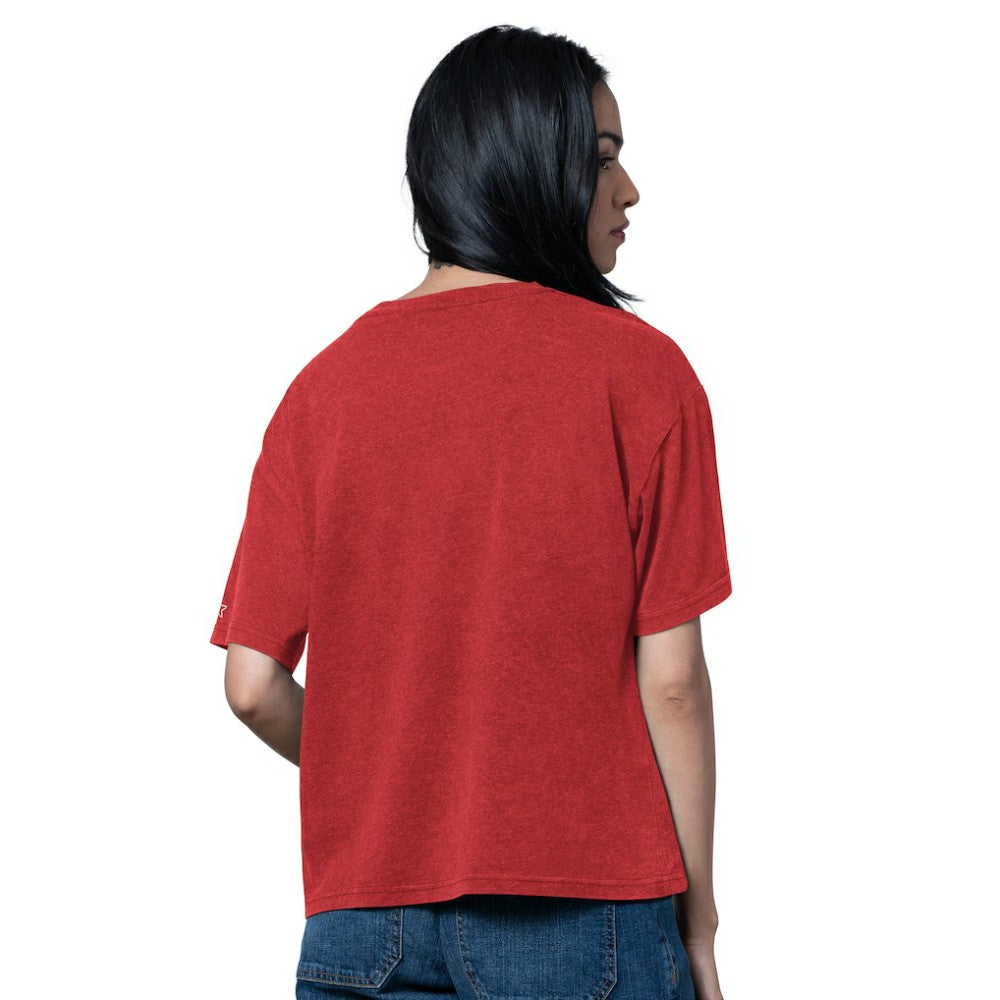 Chicago Blackhawks Starter Women's Oversized Hall of Fame T-Shirt - Heather Red - NHL 202986160