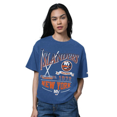 New York Islanders Starter Women's Oversized Hall of Fame T-Shirt - Heather Royal - NHL 202986161