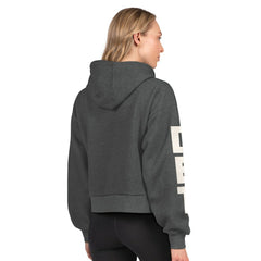 Detroit Red Wings Starter Women's Star Player Cropped Fleece Hoodie - Heather Charcoal - NHL 202986179