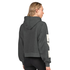 New York Rangers Starter Women's Star Player Cropped Fleece Hoodie - Charcoal - NHL 202986191