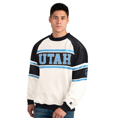 Utah Mammoth Starter Male Adult Defense Fleece Crewneck Sweatshirt - White - NHL 202986204