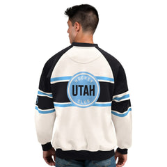 Utah Mammoth Starter Male Adult Defense Fleece Crewneck Sweatshirt - White - NHL 202986204