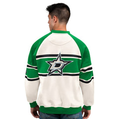 Dallas Stars Starter Male Adult Defense Fleece Crewneck Sweatshirt - White - NHL 202986209