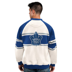 Toronto Maple Leafs Starter Male Adult Defense Fleece Crewneck Sweatshirt - White - NHL 202986225