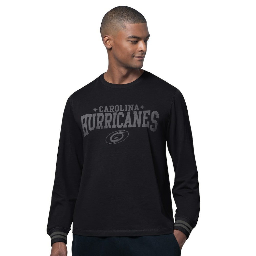 Carolina Hurricanes Starter Field Long Sleeve T-Shirt - Black - NHL 202986230