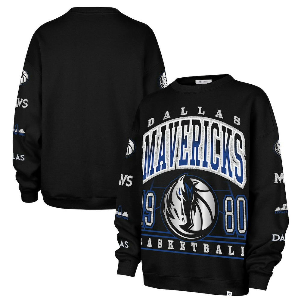 Dallas Mavericks '47 Women's 2025/26 City Edition Go Big Oversized Sweatshirt for sale Black | 47 brand online