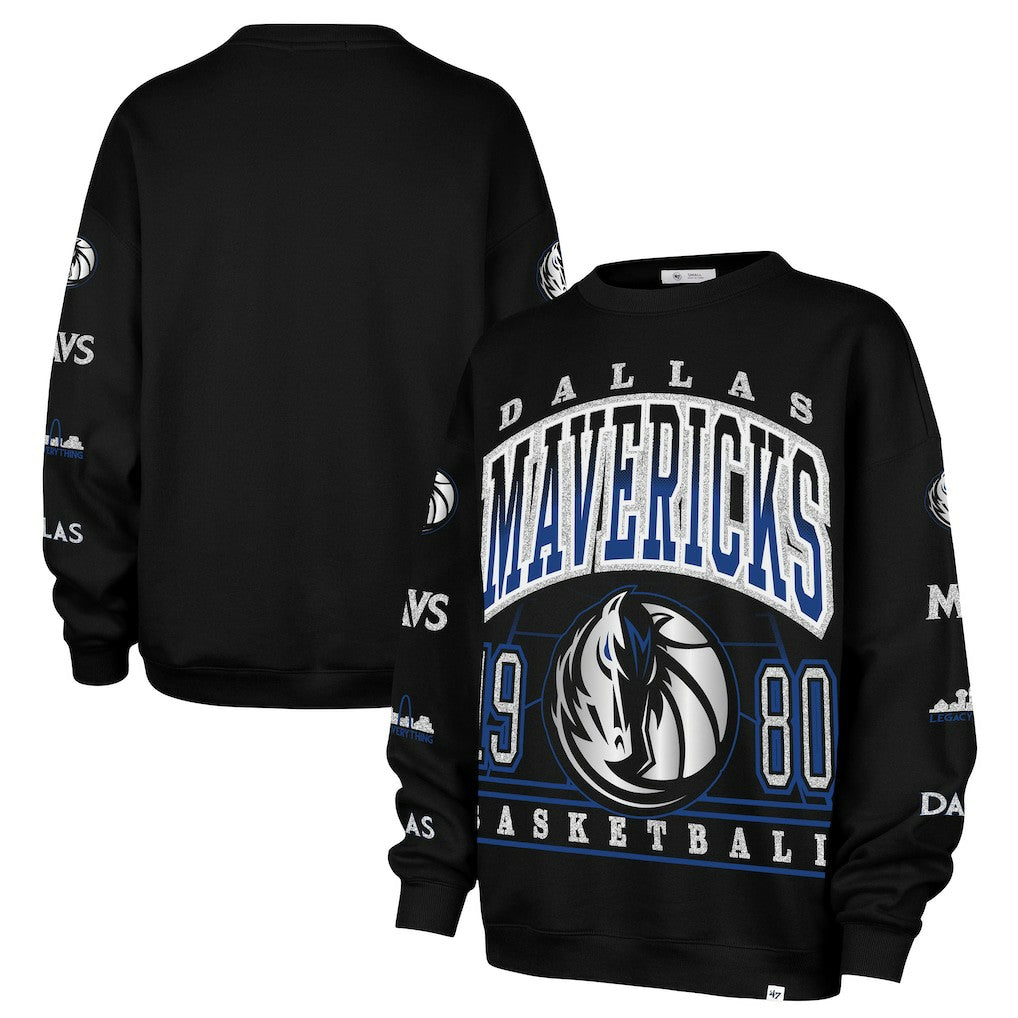 Dallas Mavericks '47 Women's 2025/26 City Edition Go Big Oversized Sweatshirt for sale Black | 47 brand online