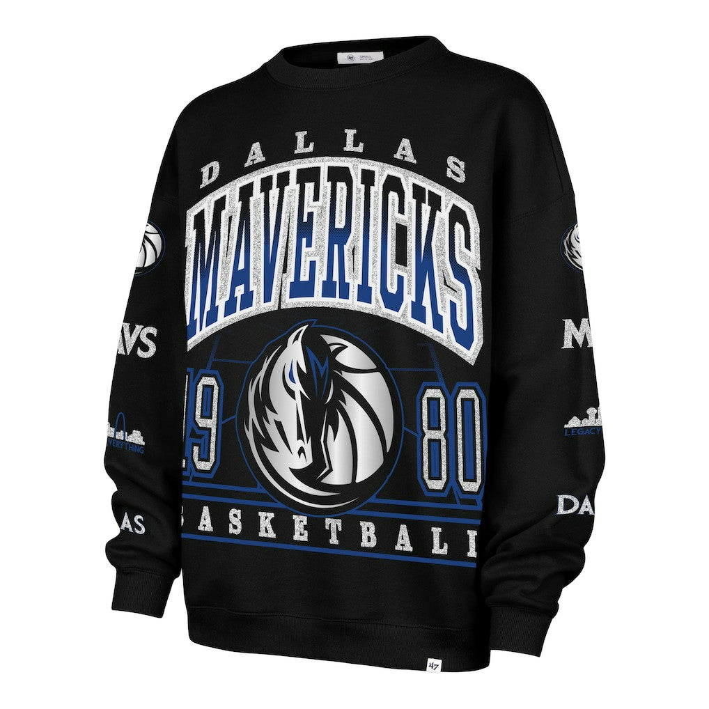 Dallas Mavericks '47 Women's 2025/26 City Edition Go Big Oversized Sweatshirt for sale Black | 47 brand online