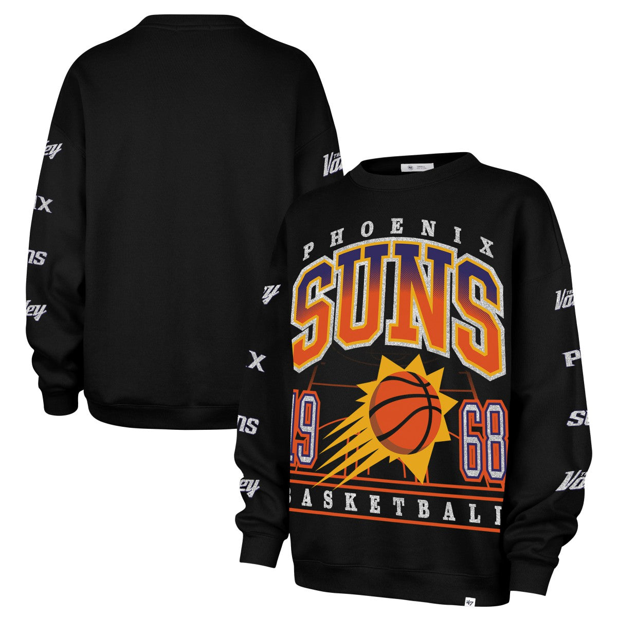 Phoenix Suns '47 Women's 2025/26 City Edition Go Big Oversized Sweatshirt Black | 47 brand Lifestyle