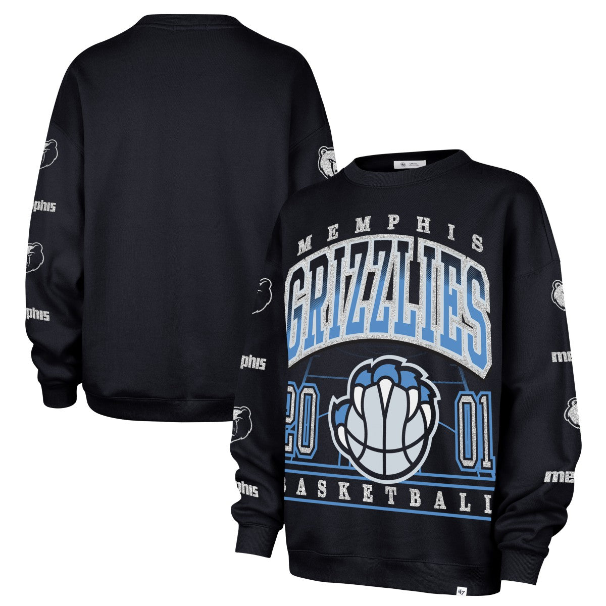 Memphis Grizzlies '47 Women's 2025/26 City Edition Go Big Oversized Sweatshirt Navy | 47 brand