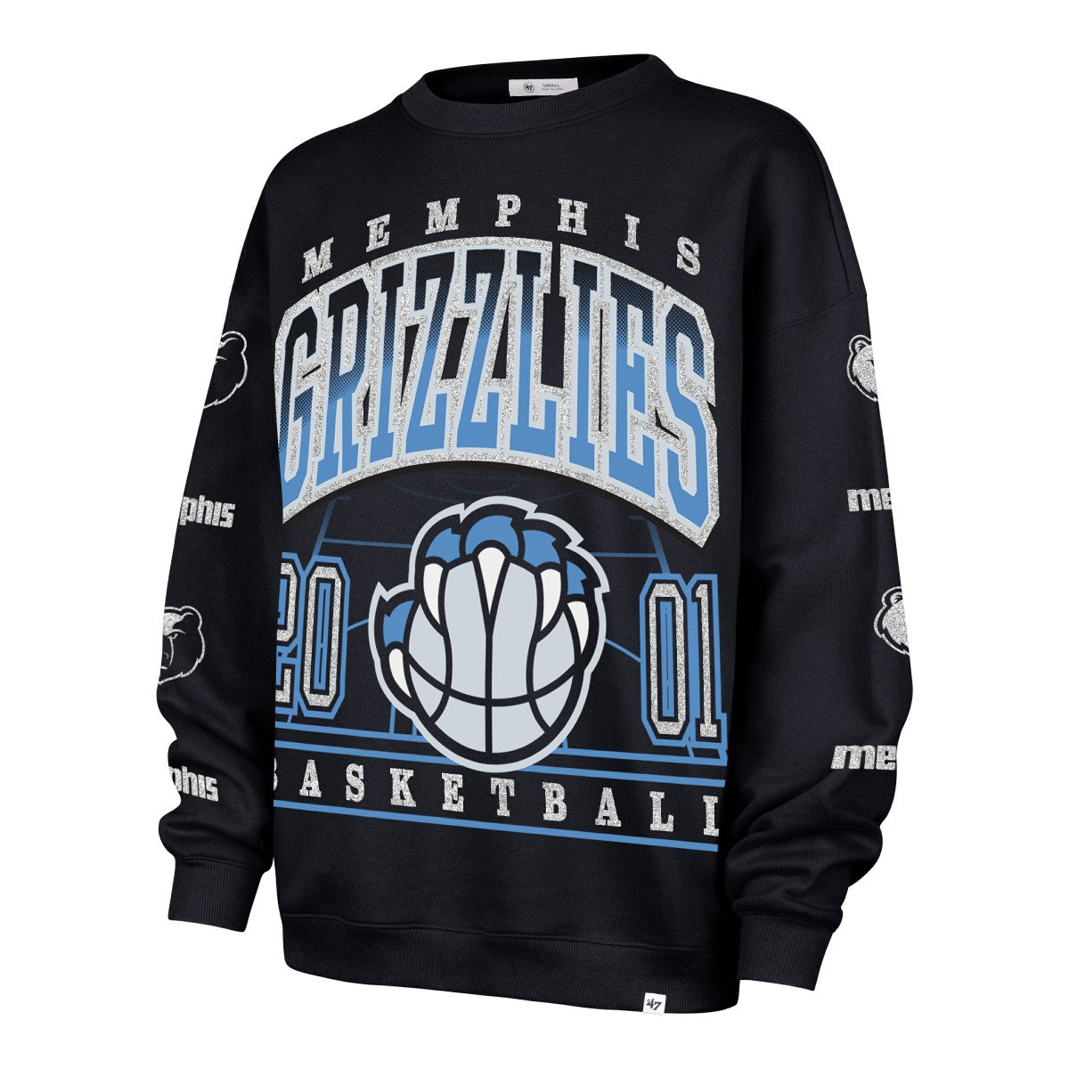Memphis Grizzlies '47 Women's 2025/26 City Edition Go Big Oversized Sweatshirt Navy | 47 brand