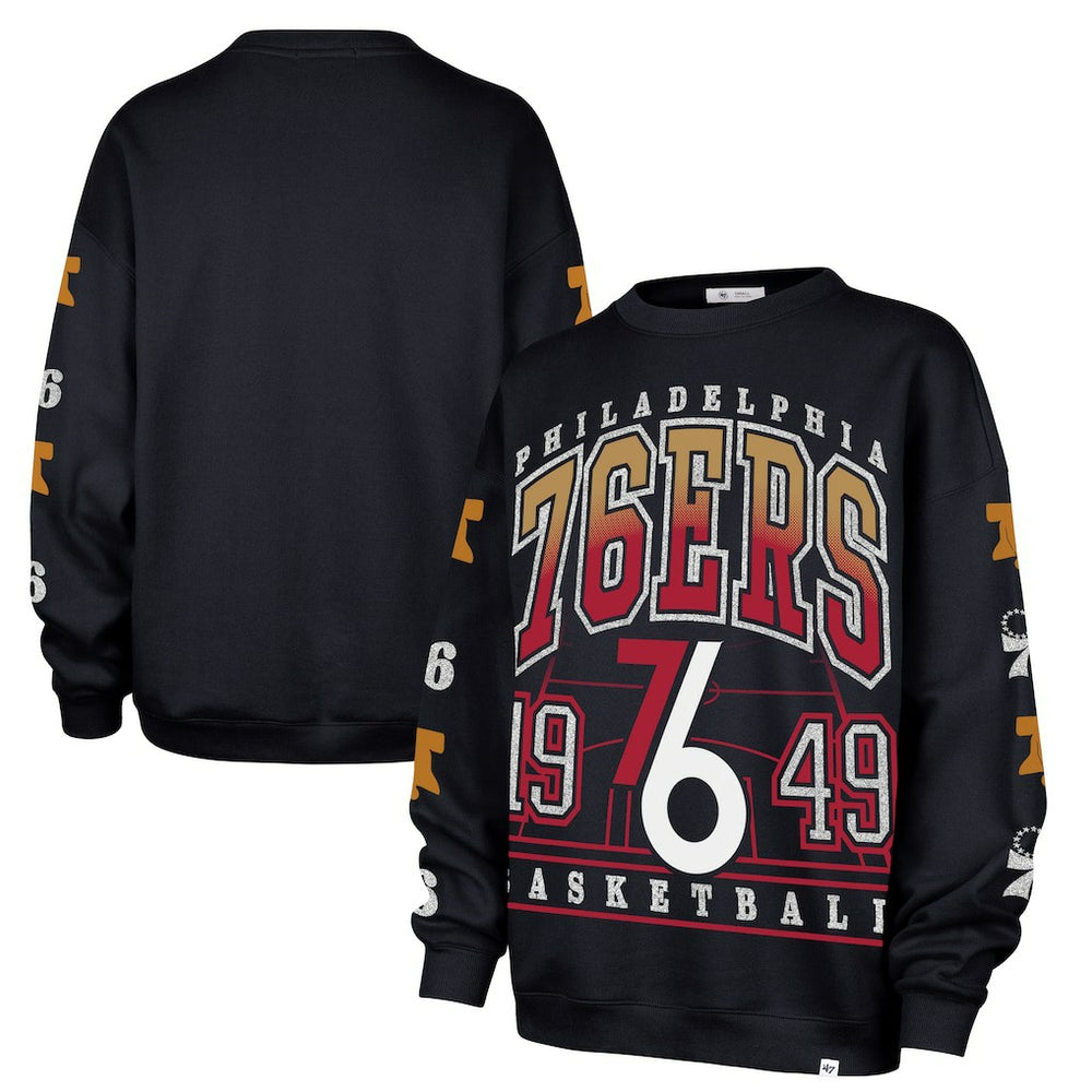 Philadelphia 76ers '47 Women's 2025/26 City Edition Go Big Oversized Sweatshirt Navy | 47 brand US