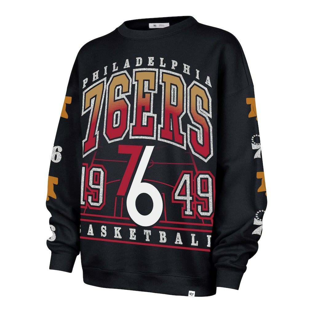 Philadelphia 76ers '47 Women's 2025/26 City Edition Go Big Oversized Sweatshirt Navy | 47 brand US