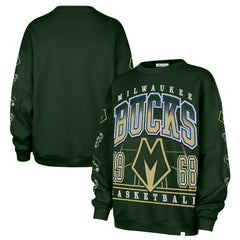Milwaukee Bucks '47 Women's 2025/26 City Edition Go Big Oversized Sweatshirt Hunter Green | 47 brand US
