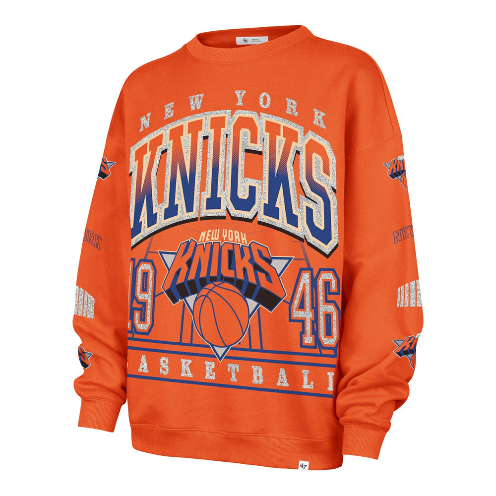 New York Knicks '47 Women's 2025/26 City Edition Go Big Oversized Sweatshirt Orange | 47 brand Lifestyle