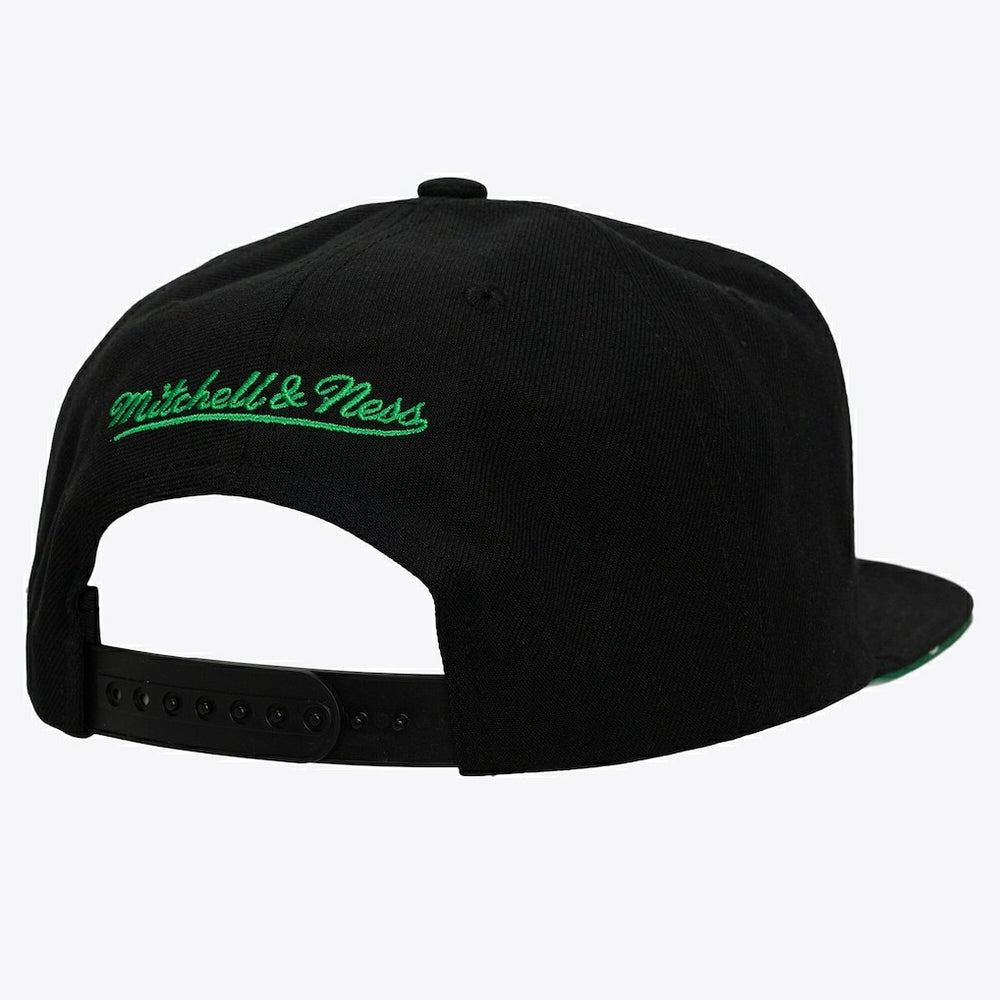 Boston Celtics Color Pop Snapback Hat Kelly Green/Black | Mitchell & Ness online