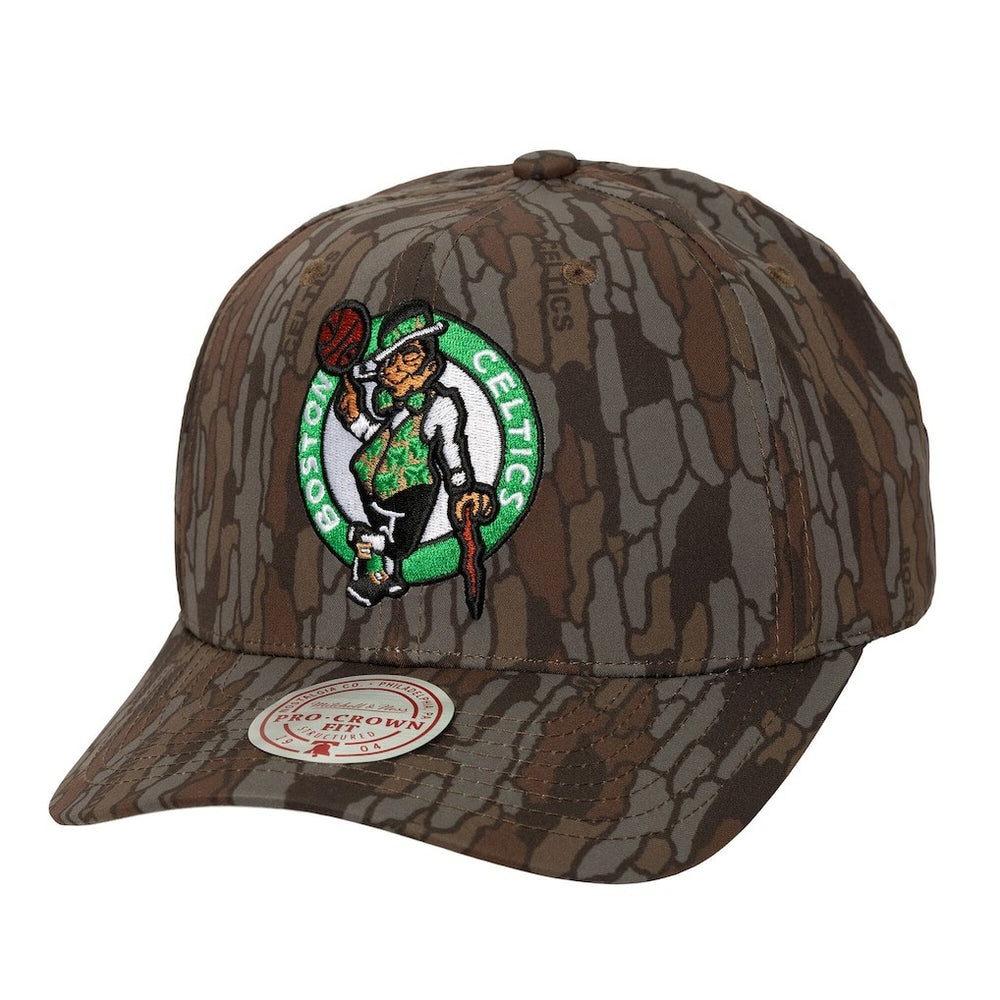 Boston Celtics Hidden Pro-Crown Adjustable Hat Camo | Mitchell & Ness for sale