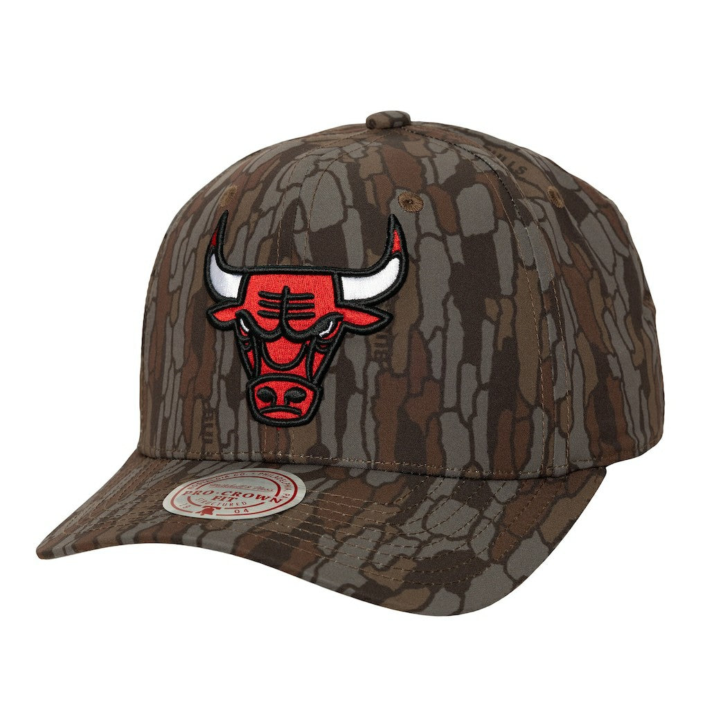 Chicago Bulls Hidden Pro-Crown Adjustable Hat Camo | Mitchell & Ness US