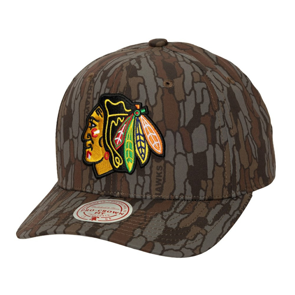 Chicago Blackhawks Mitchell & Ness Hidden Camo Pro Crown Adjustable Hat - Camo - NHL 202986773
