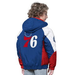 Philadelphia 76ers Starter Youth All Time Pro Jr. Full-Zip Hoodie Jacket Royal/Red