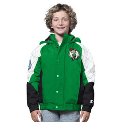 Boston Celtics Starter Youth All Time Pro Jr. Full-Zip Hoodie Jacket Kelly Green/Black